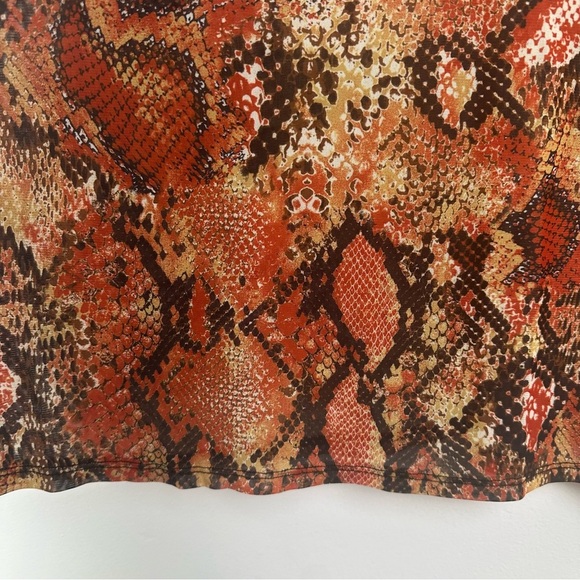 Madrag Sheer Tunic Top Plus Size 3x Red Snakeskin Going Out Club Festival - Picture 4 of 6